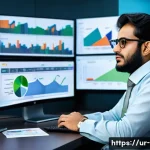 지방재정전문가 자격증 최신 동향 - A professional Pakistani financial analyst in formal attire, wearing glasses, sitting at a modern of...