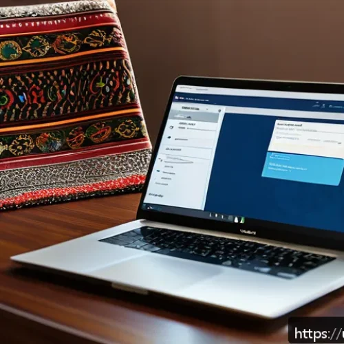 Home 31 지방재정 전문가와 관련된 트렌드 - A modern financial expert’s workspace in Karachi, featuring a sleek laptop displaying cloud-based ac...